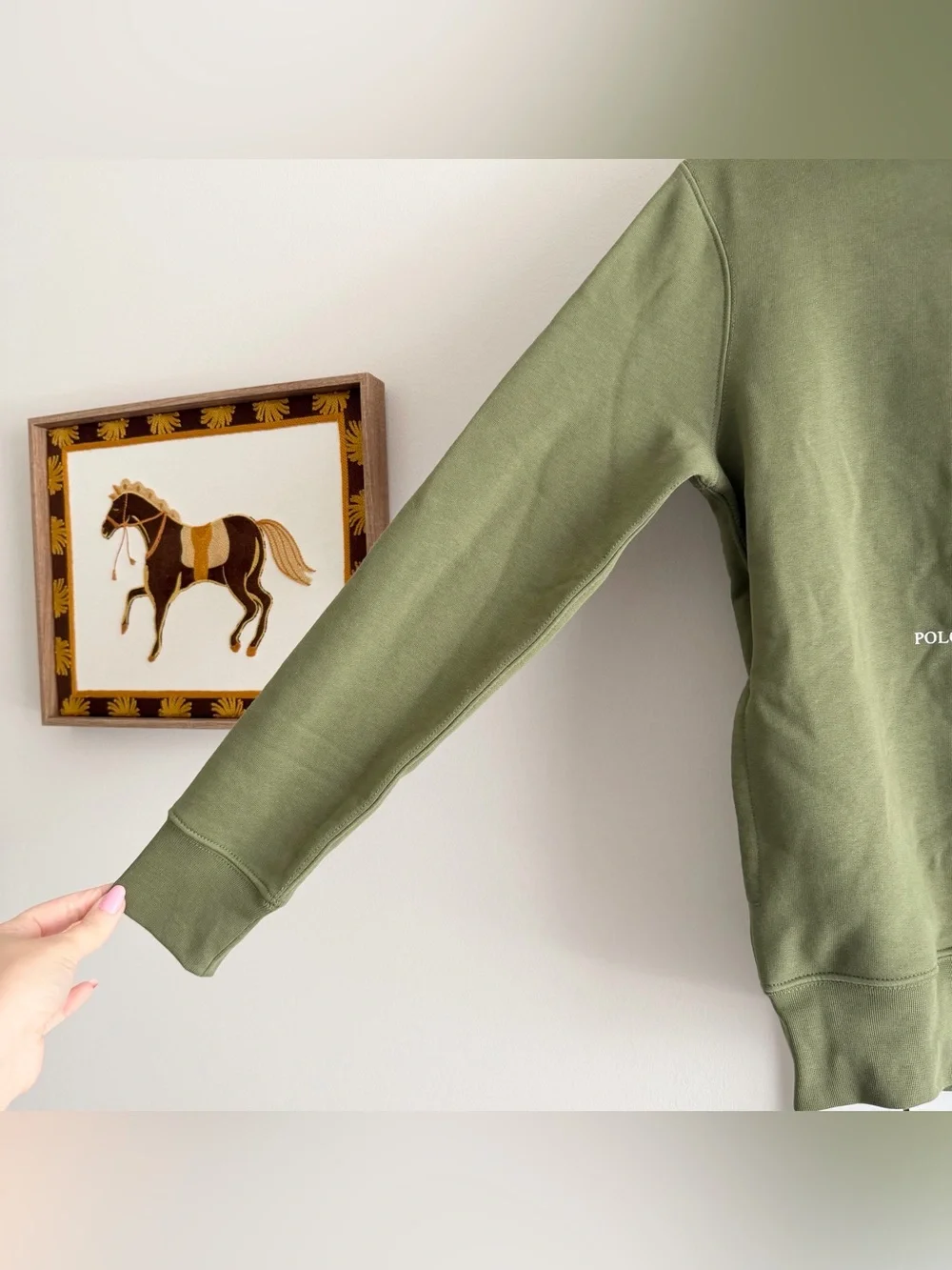 Polo Ralph Lauren Green Bear Fleece Hoodie NWT